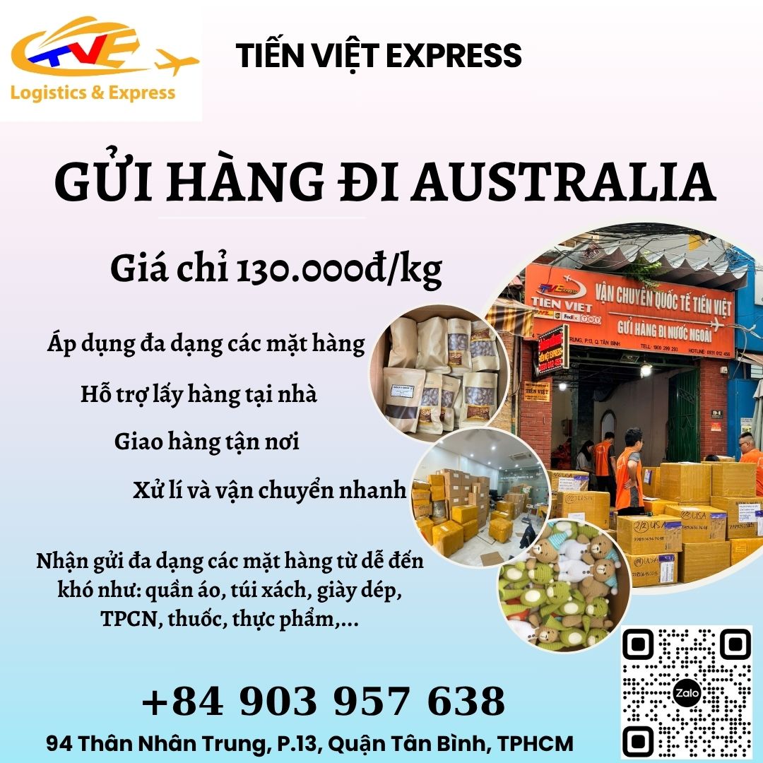Gửi hàng đi Úc- Tiến Việt Express